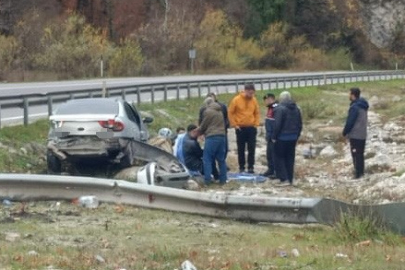 Bursa'da korkutan kaza: 2 yaralı