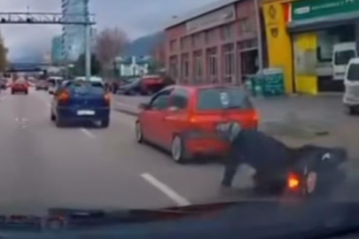 Bursa'da motorcu ölümden döndü