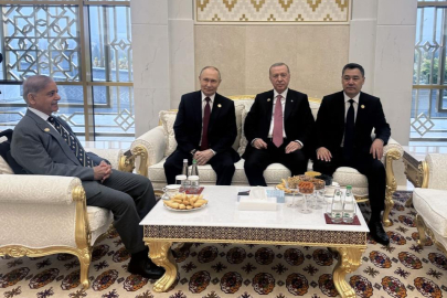Erdoğan, Putin, Şerif ve Berdimuhammedov ile görüştü