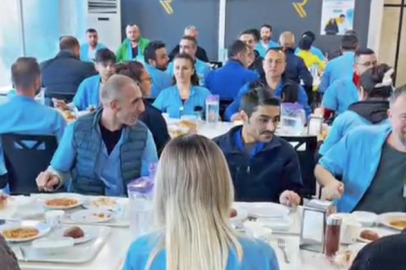 Mudanya'da işçilerden çatal-kaşıklı protesto