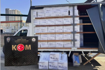 Bursa'da 3 milyon 410 makaron ele geçirildi