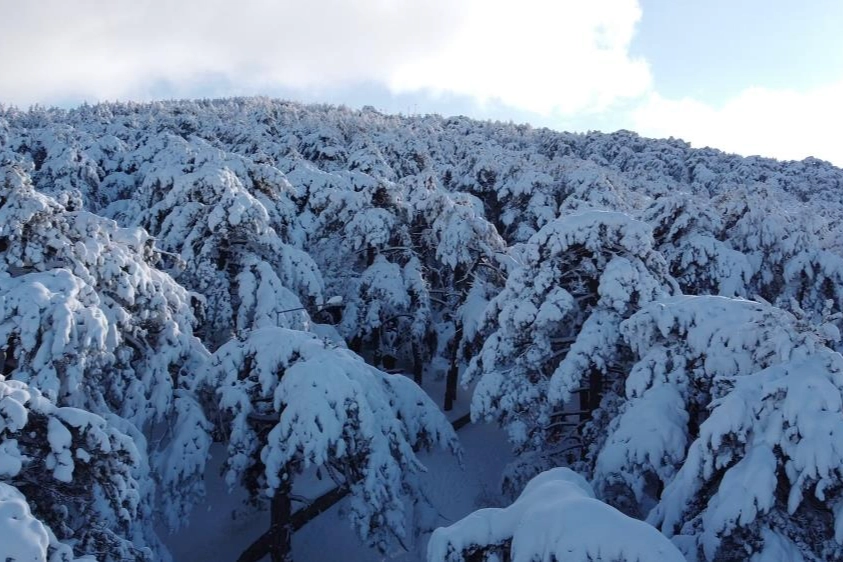 İlk Milli Parkı Çamlık’ta kar manzarası
