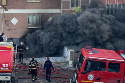 Koltuk ve yatak üretim atölyesinde korkutan yangın