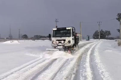 Osmangazi’nin yüksek kesimlerinde kar nöbeti 