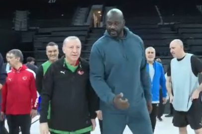 Cumhurbaşkanı Erdoğan, Shaquille O'Neal ile bir araya geldi