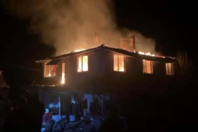 Bursa'da köy evi alevlere teslim oldu