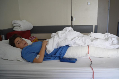 Minik Aytuna'nın kayak keyfi kabusa döndü