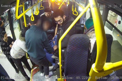 Bursa'da halk otobüsünde zamanla yarış