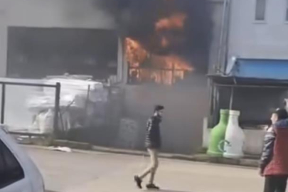 Bursa'da korkutan yangın: Film izler gibi izlediler