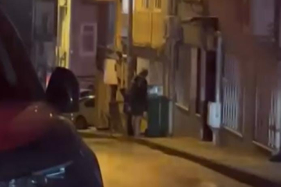 Bursa'da komşuların çöp bidonu tartışması kamerada