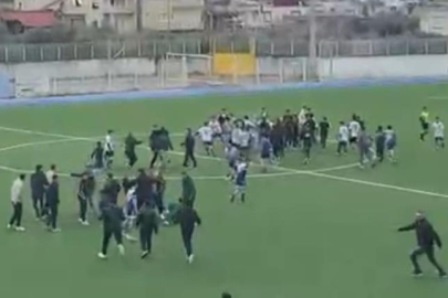 Liseli gençlerin maç heyecanı çıkan kavgayla yarıda kaldı