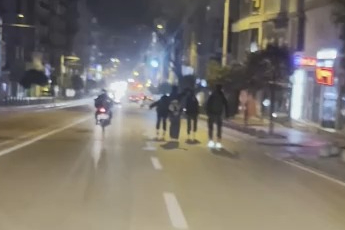 Bursa’da patenli gençlerin tehlikeli yolculuğu