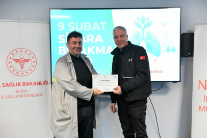 Bursa'da sigarayı bıraktılar, sertifikaları kaptılar