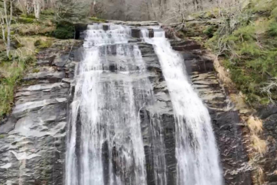 Kar suları Suuçtu Şelalesini coşturdu