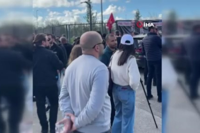 KKTC'de fiber optik protokolüne karşı Meclis önünde eylem