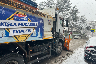 Büyükşehir karla mücadelede sahada