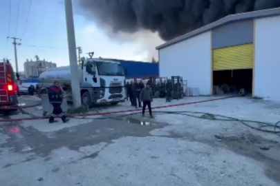 Geri dönüşüm fabrikasında yangın paniği