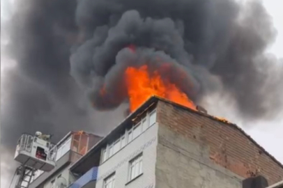 6 katlı binada yangın paniği: 2 kişi dumandan etkilendi