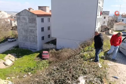 Bursa'da freni boşalan otomobil şarampole uçtu