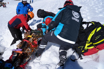 Uludağ'da çığ arama kurtarma tatbikatı gerçekleşti