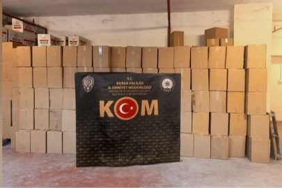 Bursa’da 3 milyon kaçak makaron ele geçirildi