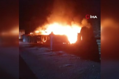 Bursa'da 200 küçükbaş yanmaktan son anda kurtarıldı