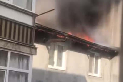 Bursa'da çatı yangını paniği