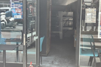 Pizzacıda korkutan yangın