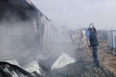 Alacağını alamayan imalatçı konteyneri ateşe verdi