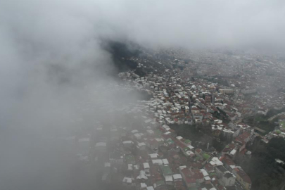 Uludağ'dan inen sis Bursa'yı sardı