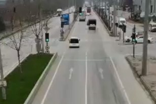 Bursa'da kırmızı ışık ihlalleri dron ile tespit edildi