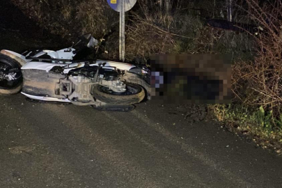 Bursa'da kontrolden çıkan motosiklet devrildi: 1 ölü