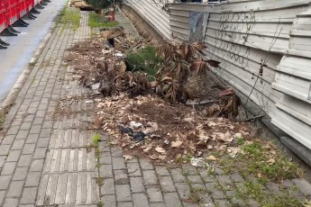 Bursa'da hafriyat çalışmasında yola zarar verdiler