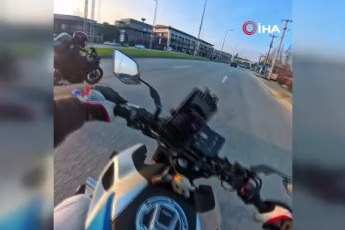 Bursa'da feci kaza kask kamerasında