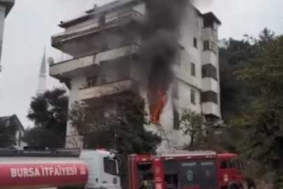 Mudanya’da apartmanda yangın paniği