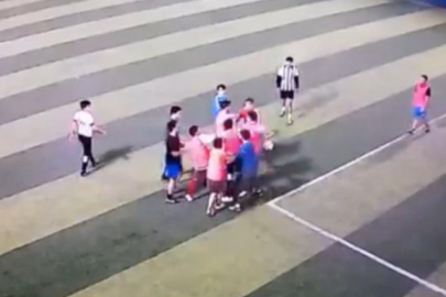 Bursa'da halı sahada yumruklar konuştu