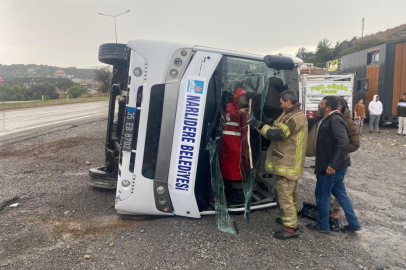 Sporcuları taşıyan otobüs devrildi: 4 yaralı