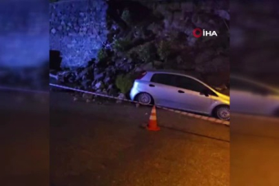 Mudanya'da yağmura dayanamayan istinat duvarı çöktü