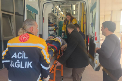 Bursa'da çatıdan düşen usta hastaneye kaldırıldı