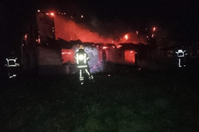 Bursa'da 2 katlı ev alevlere teslim oldu