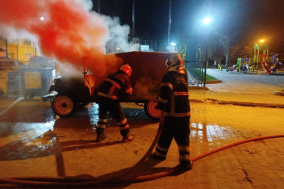 Seyir halindeki araç alev aldı