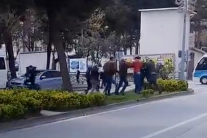 Bursa’da park kavgası kamerada