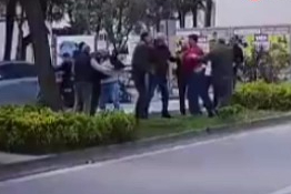 Bursa’da park kavgası kamerada