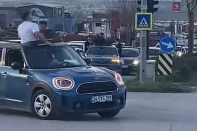 Bursa'da düğün konvoyu tehlike saçtı