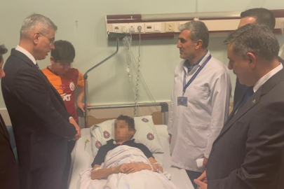 Bakanlar yaralı öğrencileri ziyaret etti