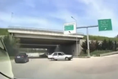 Bursa’da ters yönden giren sürücü tehlike saçtı