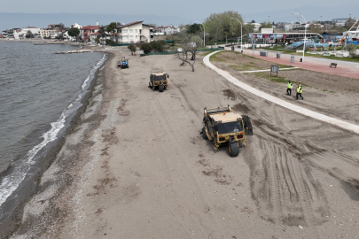 Bursa'da plajlar yaza hazır hale getiriliyor