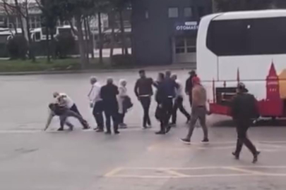 Bursa terminalinde yolcu-şoför kavgası kamerada
