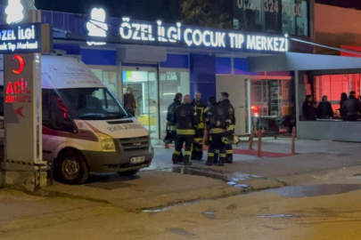 Çocuk tıp merkezinde korkutan yangın