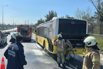 İETT otobüsünde korkutan yangın